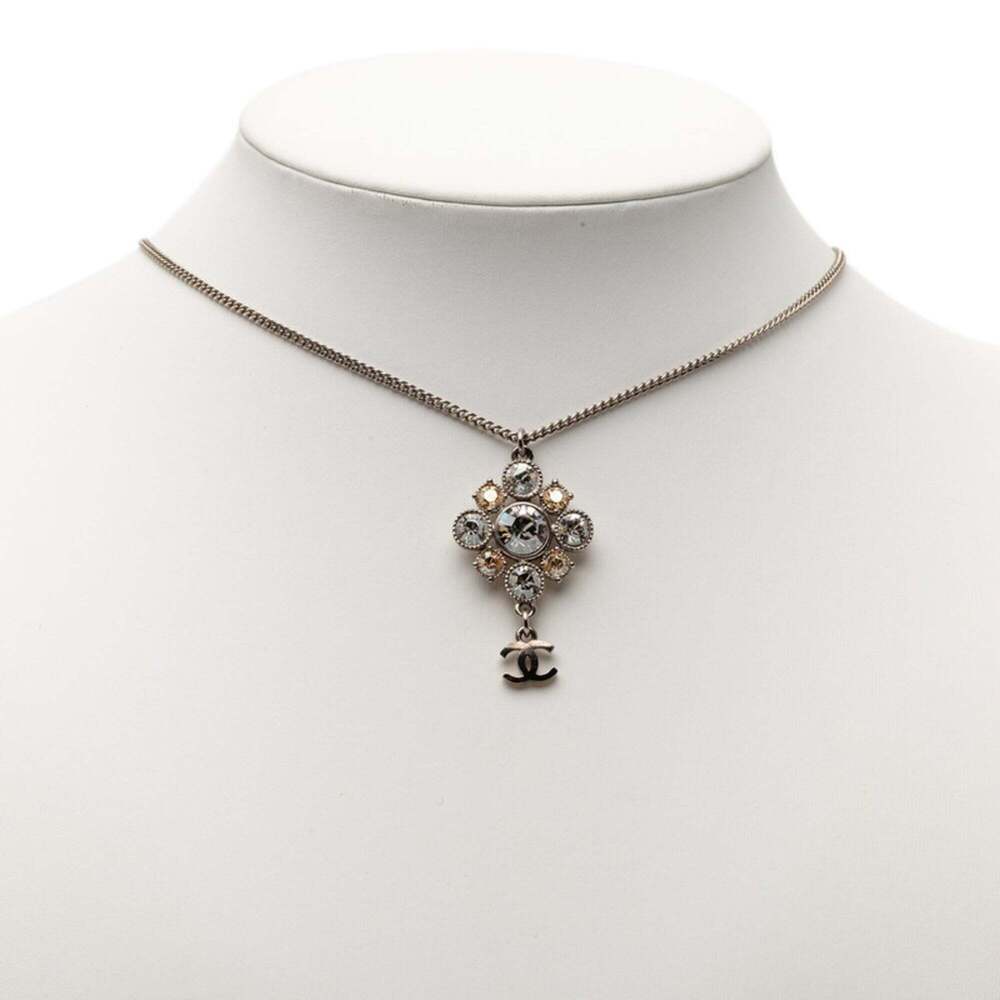 CHANEL Authentic Silver Logo Necklace - Picture 5 of 6